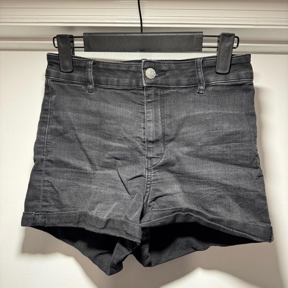 H&M Black Denim High Waisted Women's Shorts